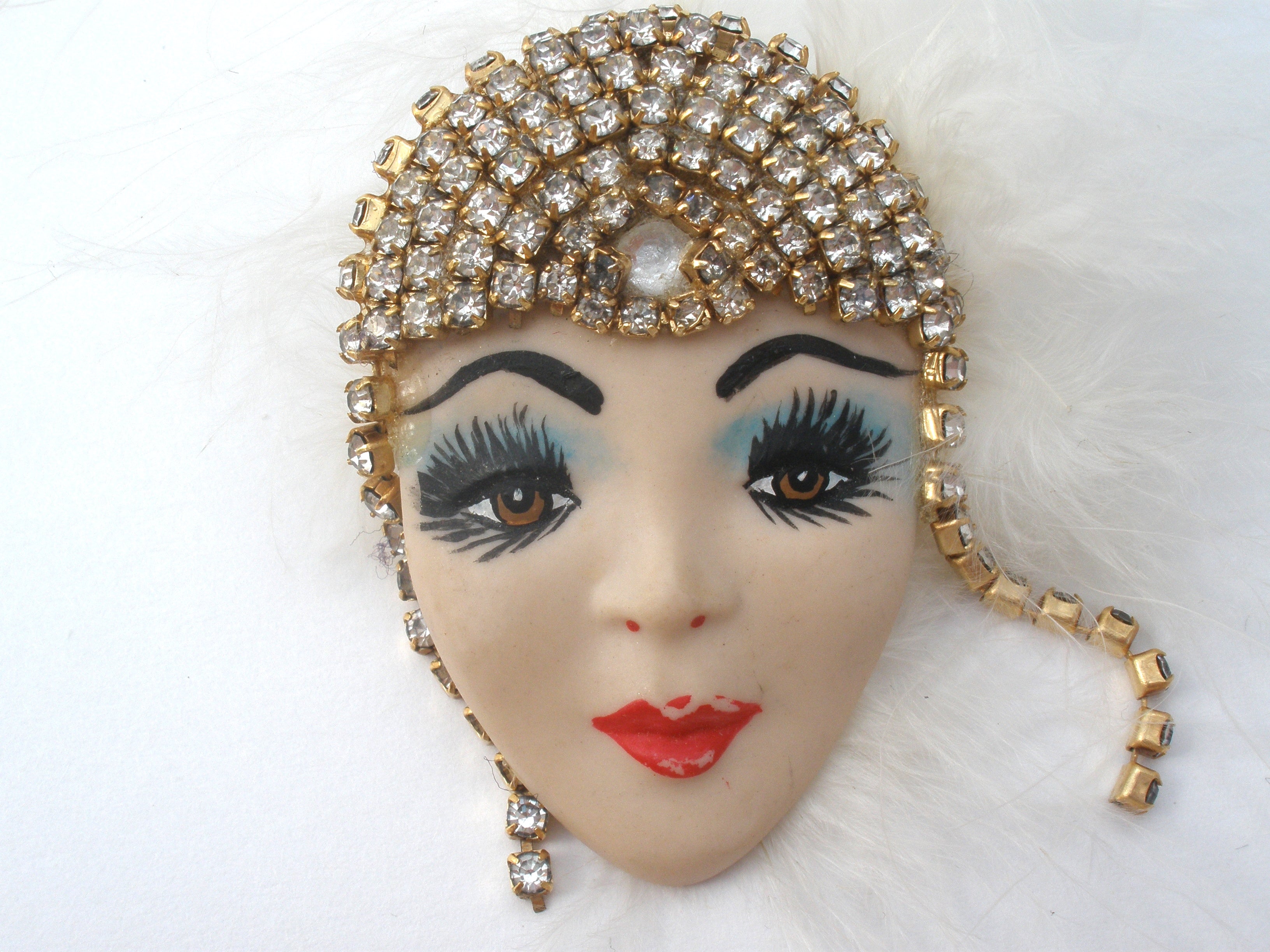 Vintage Brooch On Clothes Women's Vintage Crystal Diamond-Pearl