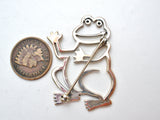Frog Pin Sterling Silver by Frank Chavez - The Jewelry Lady's Store