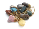 Gemstone Nugget Festoon Necklace Vintage - The Jewelry Lady's Store
