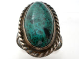 Green Turquoise Ring Sterling Silver Size 6.5 - The Jewelry Lady's Store