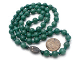 Hand Knotted Green Aventurine Bead Necklace 26" - The Jewelry Lady's Store