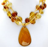 Handmade Art Glass Flower Bead Necklace - The Jewelry Lady's Store