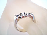 Heavy Antique Sterling Silver Ring Size 9 - The Jewelry Lady's Store