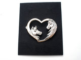 Horse & Heart 925 Brooch by Frank Chavez - The Jewelry Lady's Store