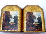 Italian Florentine Bookends Vintage Toleware - The Jewelry Lady's Store