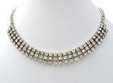 Kramer Clear Rhinestone Necklace Vintage NY - The Jewelry Lady's Store