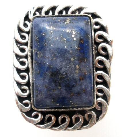 Lapis Lazuli Ring Sterling Silver Size 8