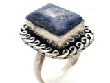 Lapis Lazuli Ring Sterling Silver Size 8 - The Jewelry Lady's Store