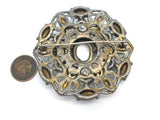 Large Blue Rhinestone Brooch Vintage - The Jewelry Lady's Store