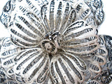 Large Cannetille Flower Sterling Silver Brooch Vintage - The Jewelry Lady's Store