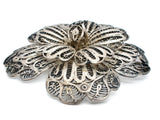 Large Cannetille Flower Sterling Silver Brooch Vintage - The Jewelry Lady's Store