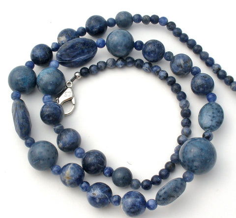 Lee Sands Blue Sodalite Bead Necklace 22"