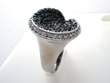 Lia Sophia Black Crystal Ring Size 9 - The Jewelry Lady's Store