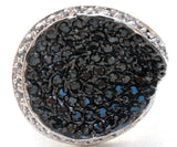 Lia Sophia Black Crystal Ring Size 9 - The Jewelry Lady's Store