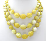 Light Green & Yellow Bead Necklace Set - The Jewelry Lady's Store