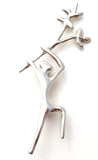 Man Holding Tree Branch Brooch Pin 925 Vintage - The Jewelry Lady's Store