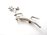 Man Holding Tree Branch Brooch Pin 925 Vintage - The Jewelry Lady's Store