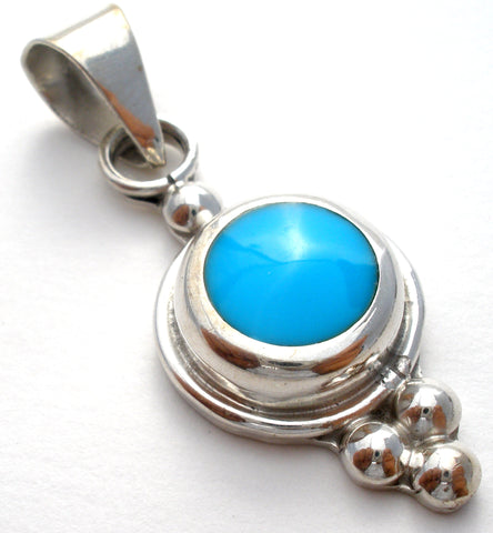 Mexican Turquoise Sterling Slide Pendant