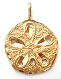 Michael Anthony 14K Yellow Gold Sand Dollar Charm Pendant - The Jewelry Lady's Store