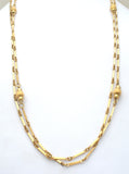 Monet 54" Long Gold Tone Link Necklace Vintage - The Jewelry Lady's Store