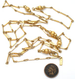 Monet 54" Long Gold Tone Link Necklace Vintage - The Jewelry Lady's Store
