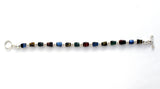 Multi Color Art Glass Bead Bracelet 925 - The Jewelry Lady's Store
