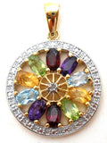 Multi Gemstone 925 Pendant by Victoria Townsend - The Jewelry Lady's Store
