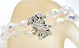 Multi Strand Aurora Borealis Crystal Bead Bracelet - The Jewelry Lady's Store