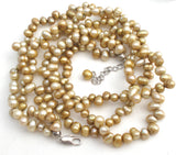 Multi Strand Freshwater Pearl Necklace 18" - The Jewelry Lady's Store