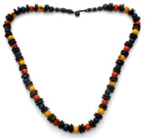 Multi Color Agate Gemstone Bead Necklace 21" - The Jewelry Lady's Store