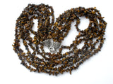 Multi Strand Tigers Eye Nugget Bead Necklace - The Jewelry Lady's Store