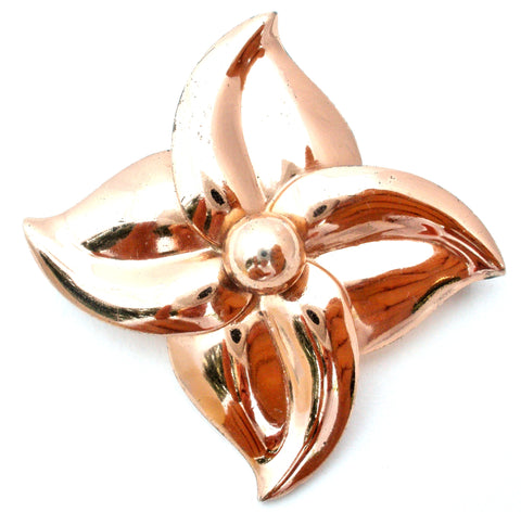 Napier Rose Gold Washed Sterling Silver Flower Brooch Pin