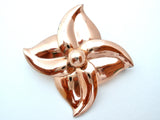 Napier Rose Gold Washed Sterling Silver Flower Brooch Pin - The Jewelry Lady's Store