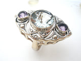 Nicky Butler Prasiolite & Amethyst Ring Size 6 - The Jewelry Lady's Store