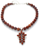 Red Jasper Bead Pendant Necklace by Jay King - The Jewelry Lady's Store