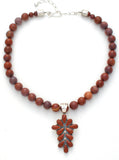 Red Jasper Bead Pendant Necklace by Jay King - The Jewelry Lady's Store