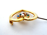 Heart Shaped Brooch With Rhinestones - The Jewelry Lady's Store