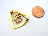 Heart Shaped Brooch With Rhinestones - The Jewelry Lady's Store