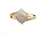 Vermeil 925 Diamond Cocktail Ring Bradford Exchange - The Jewelry Lady's Store
