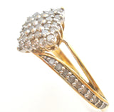 Vermeil 925 Diamond Cocktail Ring Bradford Exchange - The Jewelry Lady's Store