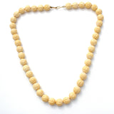 Vintage Carved Rose Bead Necklace Celluloid - The Jewelry Lady's Store