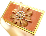 Spring Street Flower Enamel Rhinestone Card Holder - The Jewelry Lady's Store