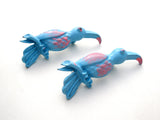 Pair Of Blue Bird Brooches Pins Vintage - The Jewelry Lady's Store