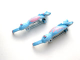 Pair Of Blue Bird Brooches Pins Vintage - The Jewelry Lady's Store