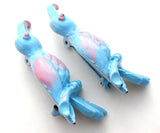 Pair Of Blue Bird Brooches Pins Vintage - The Jewelry Lady's Store