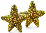 Peridot Green Rhinestone Starfish Earrings by Guy Laroche - The Jewelry Lady's Store