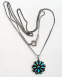 Petit Point Turquoise Necklace Vintage - The Jewelry Lady's Store