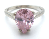 Pink Ice Ring Sterling Silver Size 6 - The Jewelry Lady's Store
