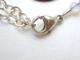 Pink Rose & Brown Quartz Bead Necklace 18" - The Jewelry Lady's Store