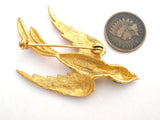 Pink & Black Swallow Bird Brooch Pin by Mamselle Vintage - The Jewelry Lady's Store